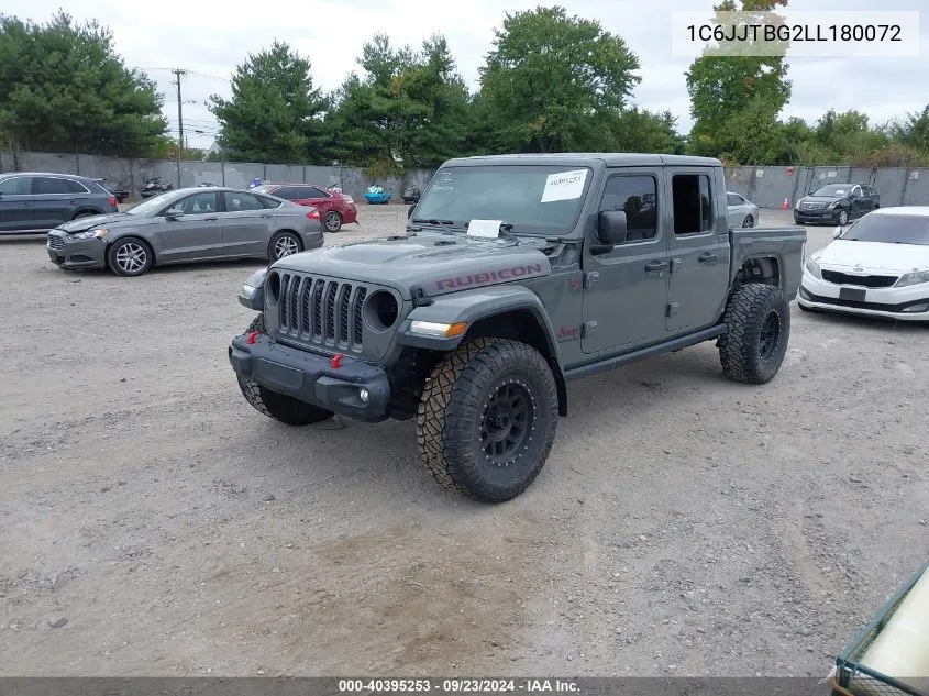 2020 Jeep Gladiator Rubicon 4X4 VIN: 1C6JJTBG2LL180072 Lot: 40395253