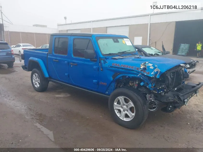 2020 Jeep Gladiator Rubicon 4X4 VIN: 1C6JJTBG4LL206218 Lot: 40429606