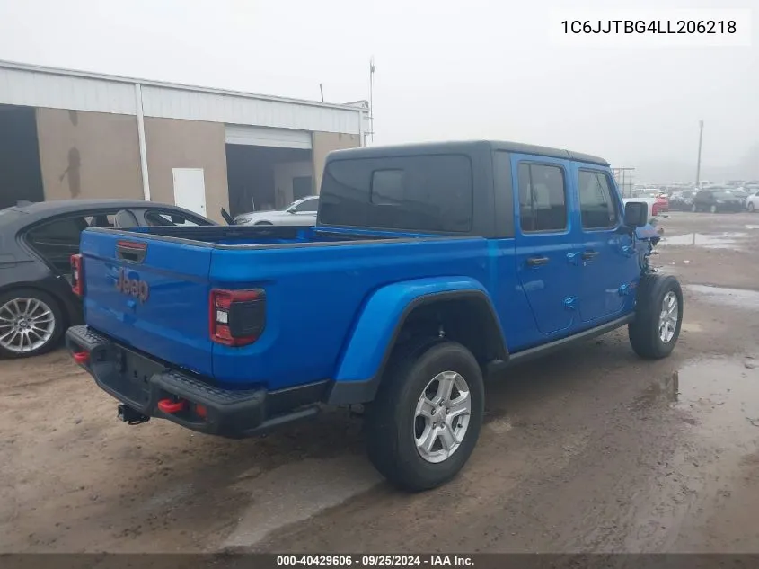 2020 Jeep Gladiator Rubicon 4X4 VIN: 1C6JJTBG4LL206218 Lot: 40429606