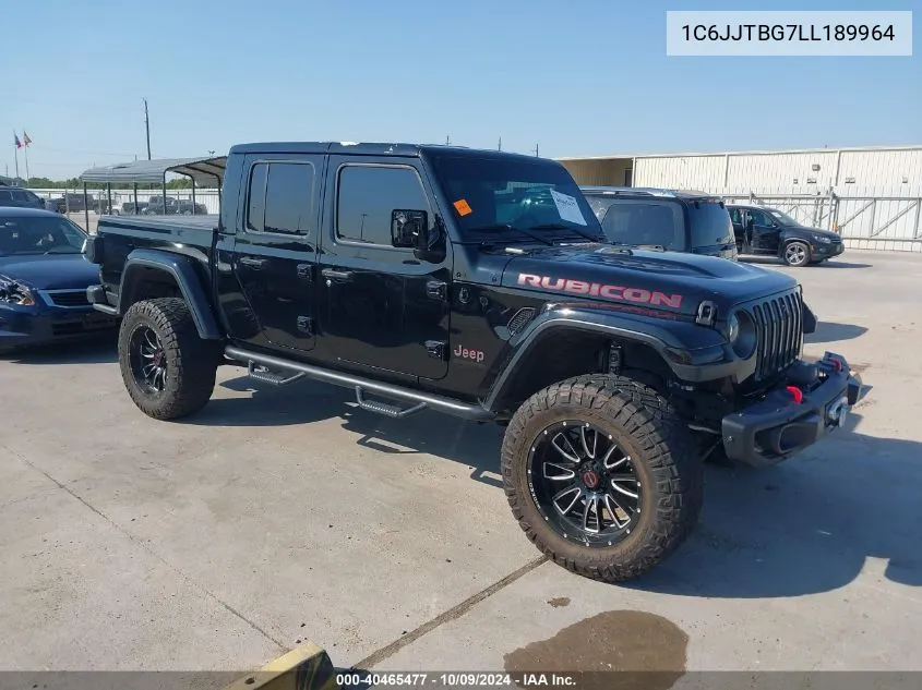 2020 Jeep Gladiator Rubicon 4X4 VIN: 1C6JJTBG7LL189964 Lot: 40465477