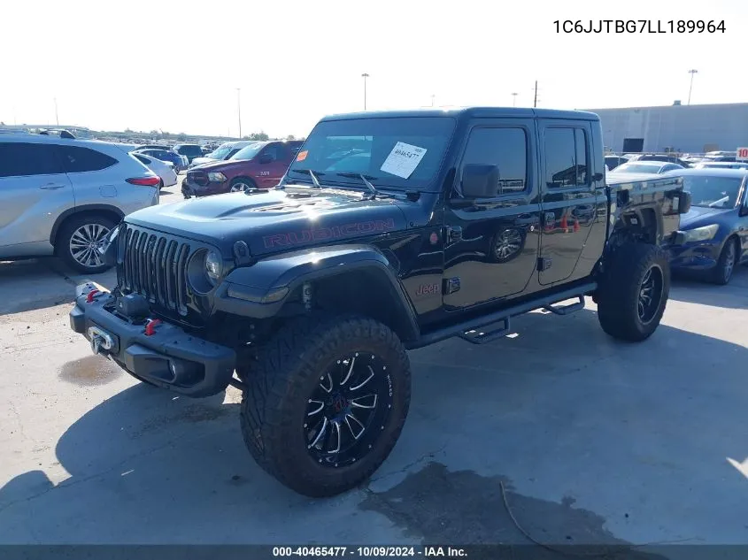 2020 Jeep Gladiator Rubicon 4X4 VIN: 1C6JJTBG7LL189964 Lot: 40465477