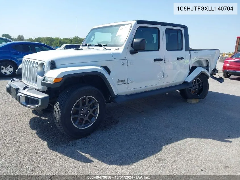 2020 Jeep Gladiator Overland 4X4 VIN: 1C6HJTFGXLL140704 Lot: 40479058