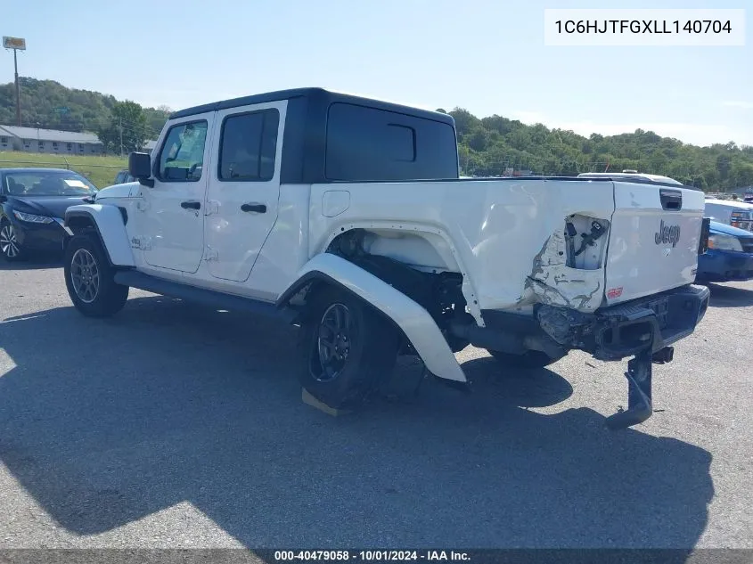 2020 Jeep Gladiator Overland 4X4 VIN: 1C6HJTFGXLL140704 Lot: 40479058