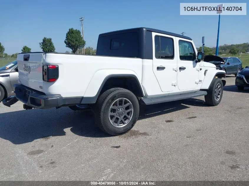 2020 Jeep Gladiator Overland 4X4 VIN: 1C6HJTFGXLL140704 Lot: 40479058