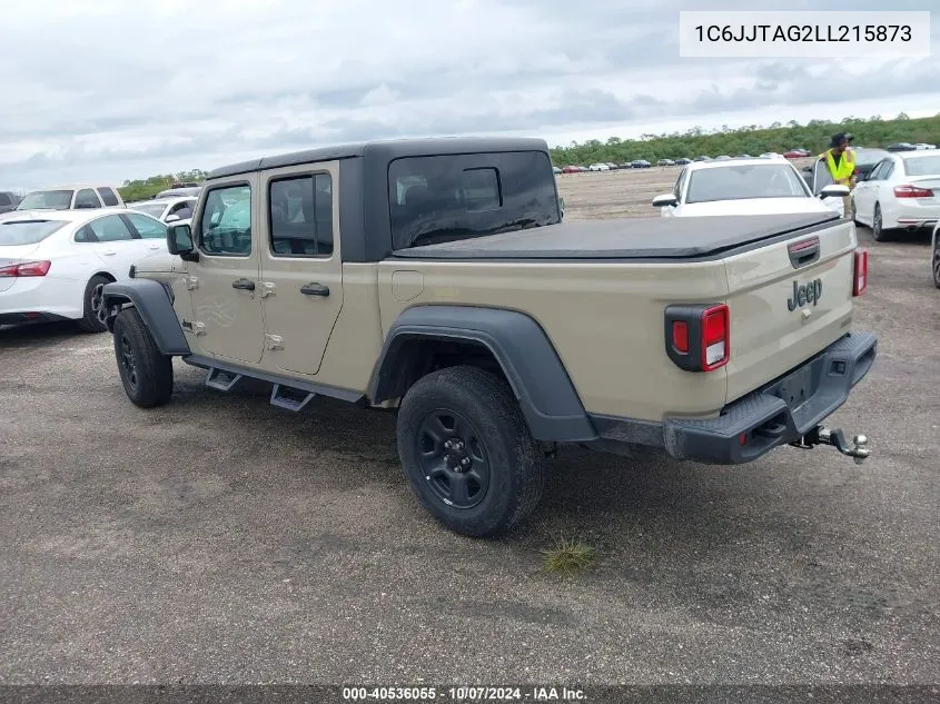 2020 Jeep Gladiator Sport 4X4 VIN: 1C6JJTAG2LL215873 Lot: 40536055