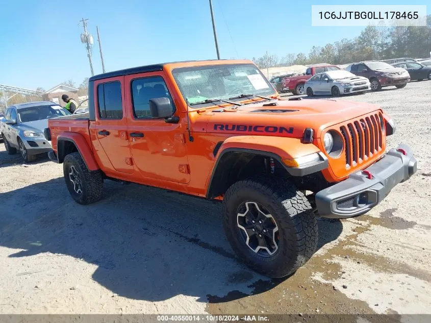 2020 Jeep Gladiator Rubicon 4X4 VIN: 1C6JJTBG0LL178465 Lot: 40550014