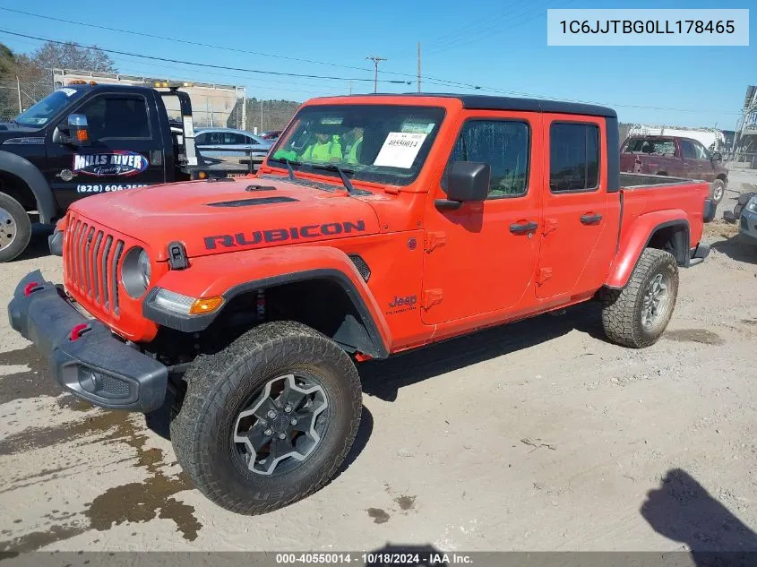 2020 Jeep Gladiator Rubicon 4X4 VIN: 1C6JJTBG0LL178465 Lot: 40550014