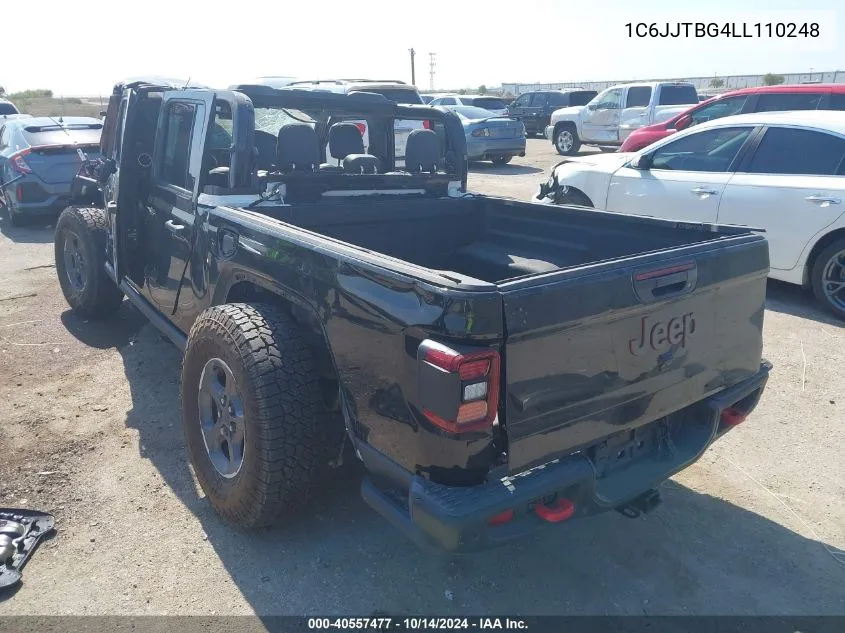 2020 Jeep Gladiator Rubicon 4X4 VIN: 1C6JJTBG4LL110248 Lot: 40557477