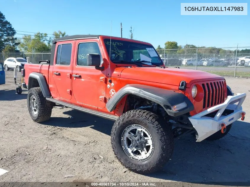 2020 Jeep Gladiator Sport S 4X4 VIN: 1C6HJTAGXLL147983 Lot: 40561704