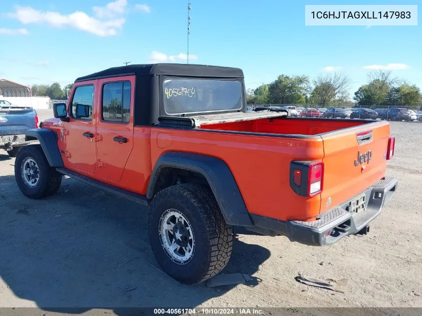 2020 Jeep Gladiator Sport S 4X4 VIN: 1C6HJTAGXLL147983 Lot: 40561704