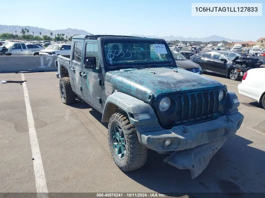 2020 Jeep Gladiator Sport S 4X4 VIN: 1C6HJTAG1LL127833 Lot: 40575241