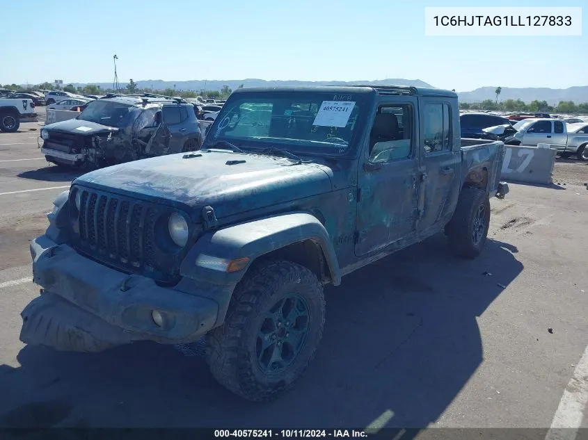 2020 Jeep Gladiator Sport S 4X4 VIN: 1C6HJTAG1LL127833 Lot: 40575241