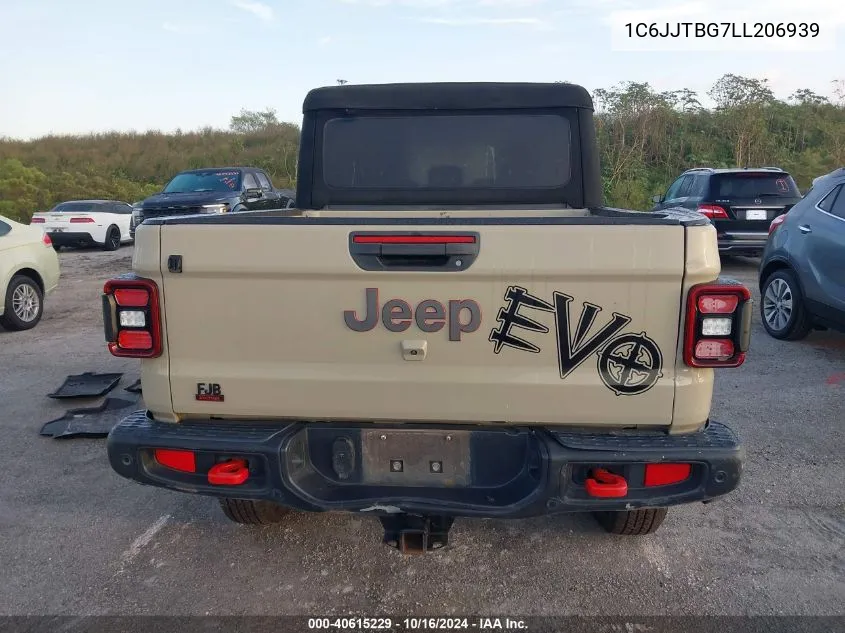 2020 Jeep Gladiator Rubicon 4X4 VIN: 1C6JJTBG7LL206939 Lot: 40615229