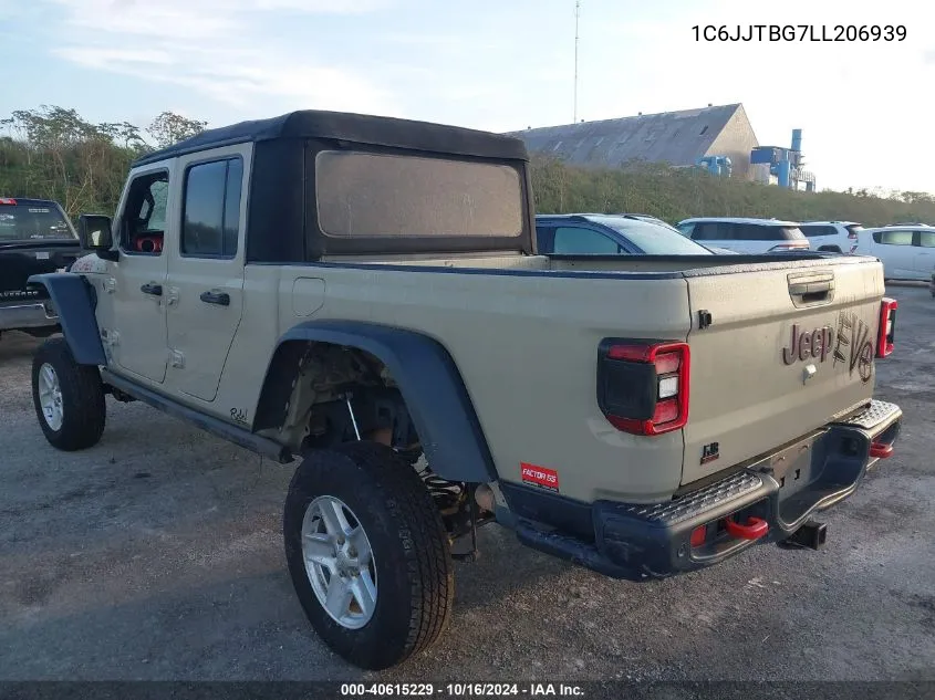 2020 Jeep Gladiator Rubicon 4X4 VIN: 1C6JJTBG7LL206939 Lot: 40615229