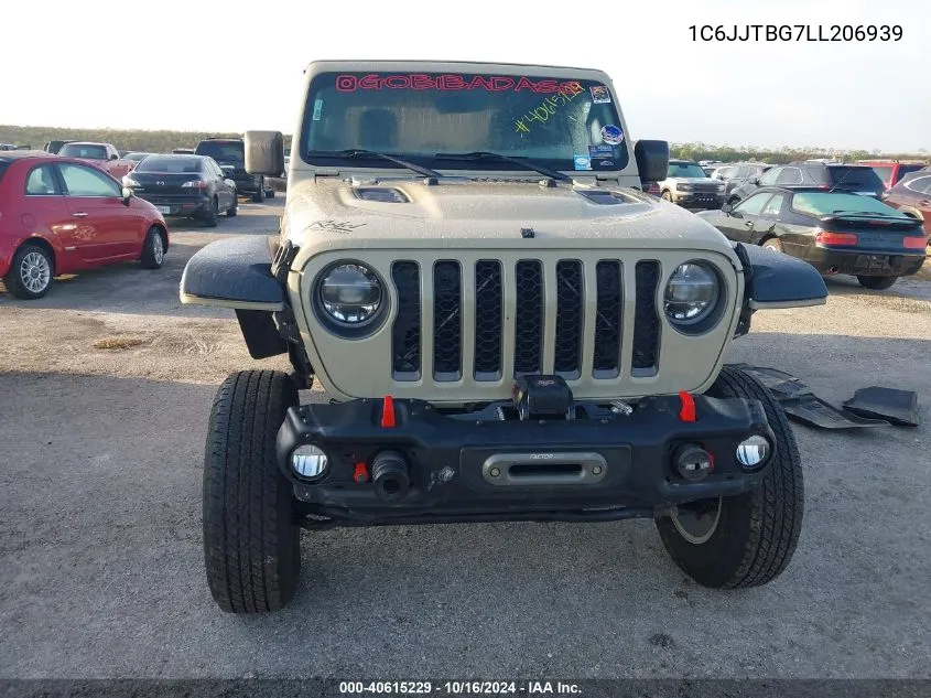 2020 Jeep Gladiator Rubicon 4X4 VIN: 1C6JJTBG7LL206939 Lot: 40615229