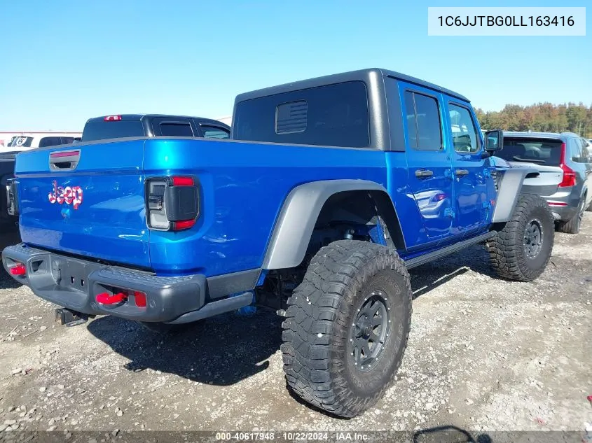 2020 Jeep Gladiator Rubicon 4X4 VIN: 1C6JJTBG0LL163416 Lot: 40617948