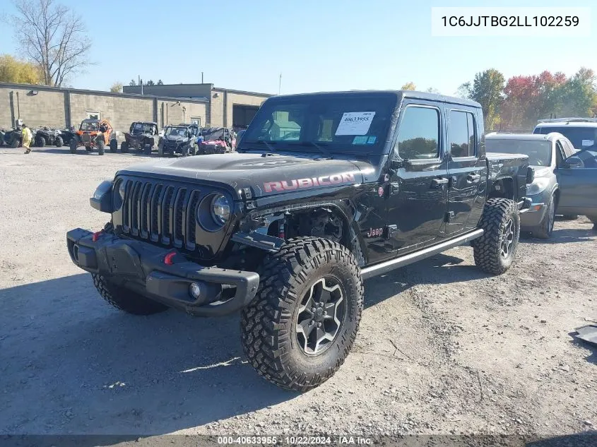 2020 Jeep Gladiator Rubicon 4X4 VIN: 1C6JJTBG2LL102259 Lot: 40633955