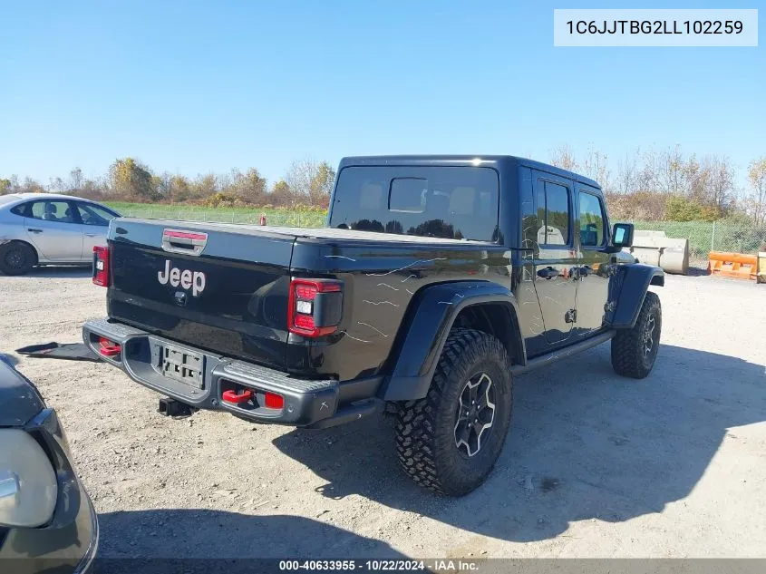 2020 Jeep Gladiator Rubicon 4X4 VIN: 1C6JJTBG2LL102259 Lot: 40633955