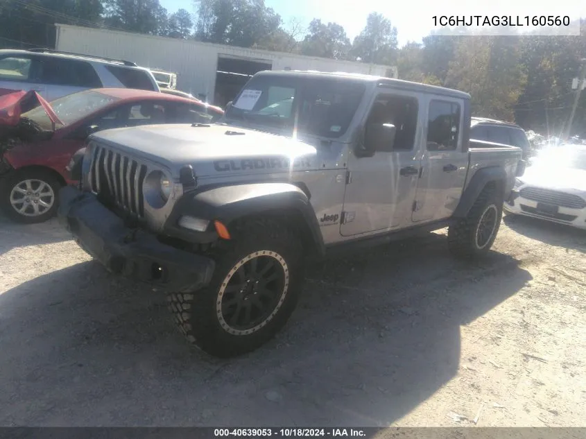 2020 Jeep Gladiator Sport S 4X4 VIN: 1C6HJTAG3LL160560 Lot: 40639053