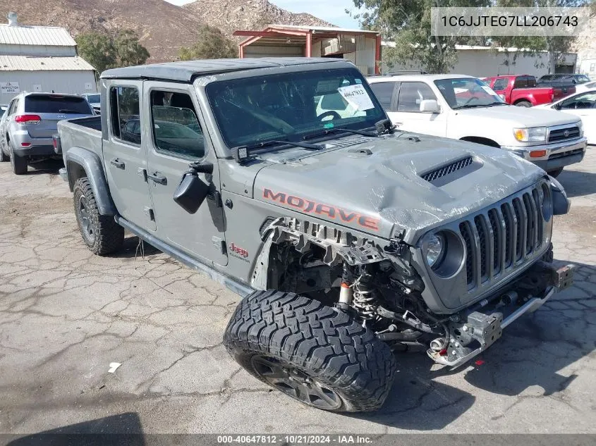 2020 Jeep Gladiator Mojave 4X4 VIN: 1C6JJTEG7LL206743 Lot: 40647812