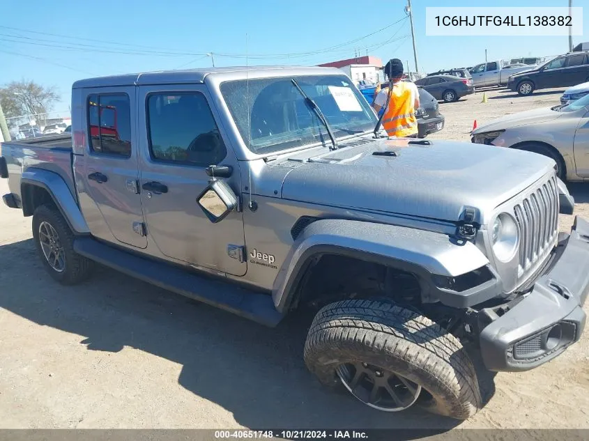 2020 Jeep Gladiator Overland 4X4 VIN: 1C6HJTFG4LL138382 Lot: 40651748