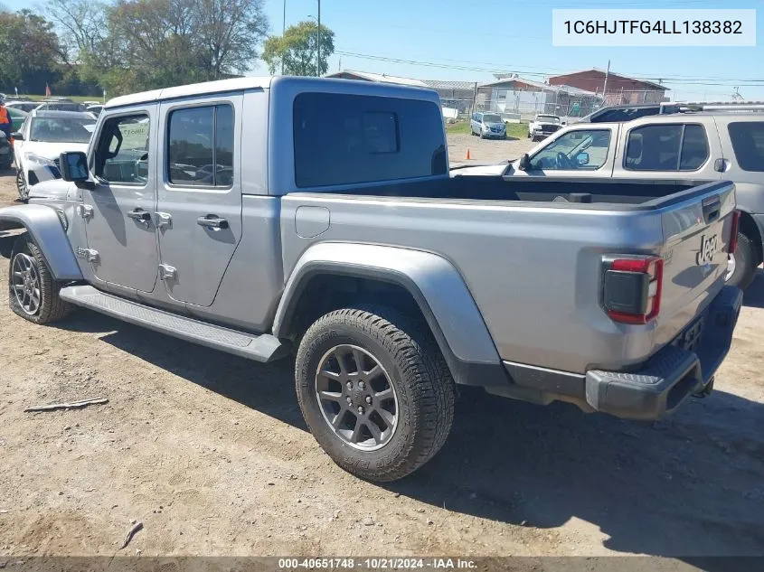 2020 Jeep Gladiator Overland 4X4 VIN: 1C6HJTFG4LL138382 Lot: 40651748