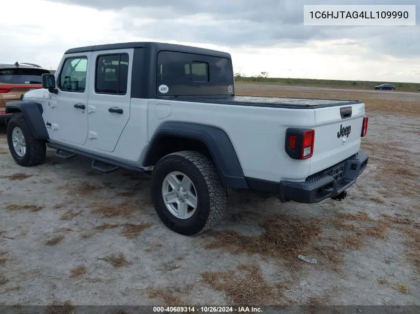 2020 Jeep Gladiator Sport S 4X4 VIN: 1C6HJTAG4LL109990 Lot: 40689314