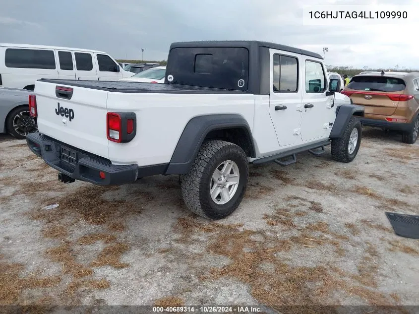 2020 Jeep Gladiator Sport S 4X4 VIN: 1C6HJTAG4LL109990 Lot: 40689314