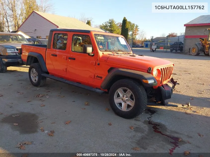 2020 Jeep Gladiator Sport S 4X4 VIN: 1C6HJTAG0LL157762 Lot: 40697375