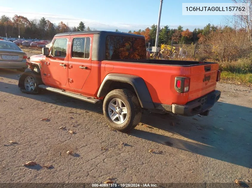 2020 Jeep Gladiator Sport S 4X4 VIN: 1C6HJTAG0LL157762 Lot: 40697375