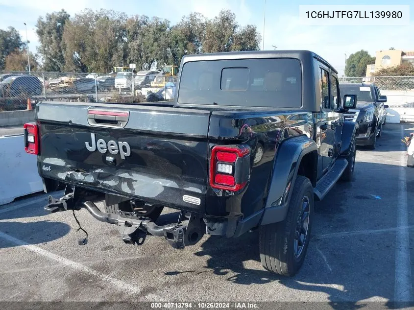 2020 Jeep Gladiator Overland 4X4 VIN: 1C6HJTFG7LL139980 Lot: 40713794