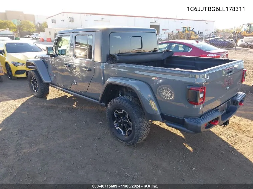 2020 Jeep Gladiator Rubicon 4X4 VIN: 1C6JJTBG6LL178311 Lot: 40715609