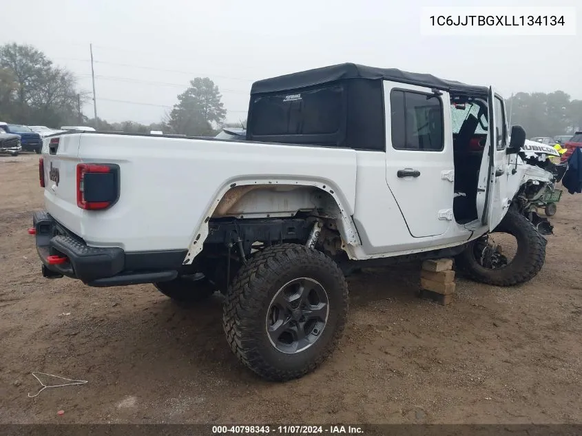 2020 Jeep Gladiator Rubicon 4X4 VIN: 1C6JJTBGXLL134134 Lot: 40798343