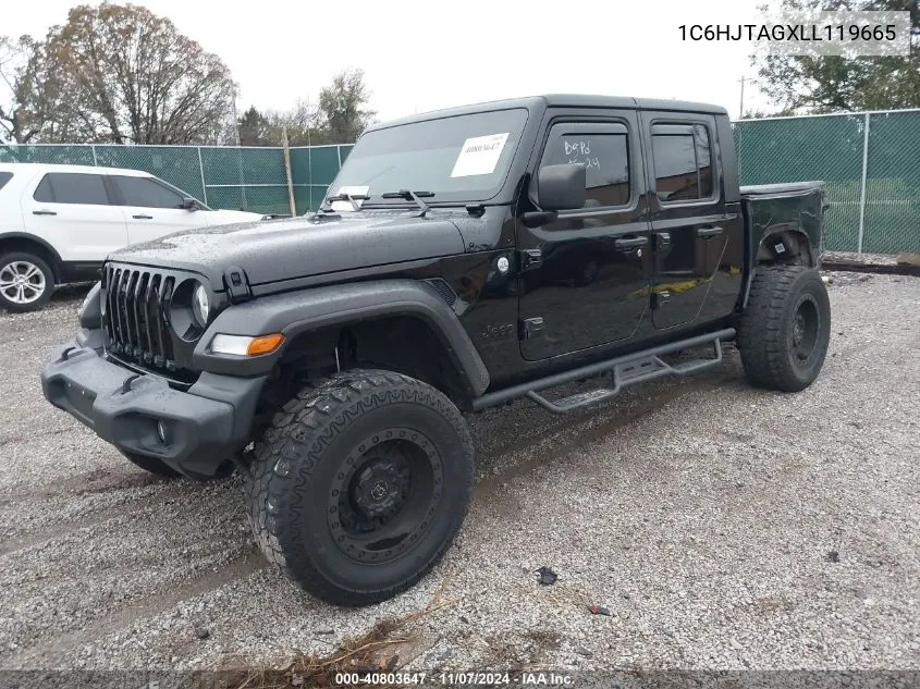 2020 Jeep Gladiator Sport S 4X4 VIN: 1C6HJTAGXLL119665 Lot: 40803647