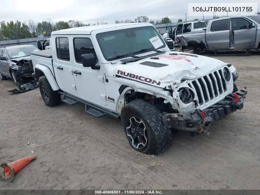 2020 Jeep Gladiator Rubicon 4X4 VIN: 1C6JJTBG9LL101755 Lot: 40806501