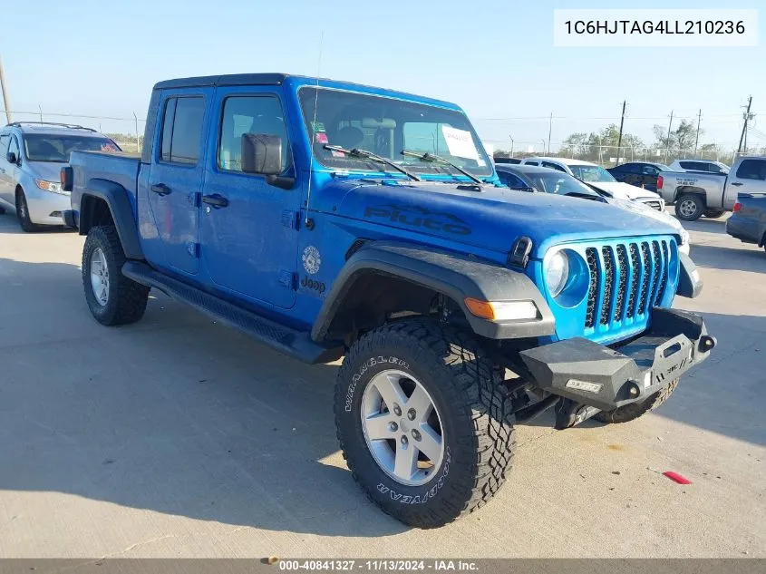 2020 Jeep Gladiator Sport S 4X4 VIN: 1C6HJTAG4LL210236 Lot: 40841327