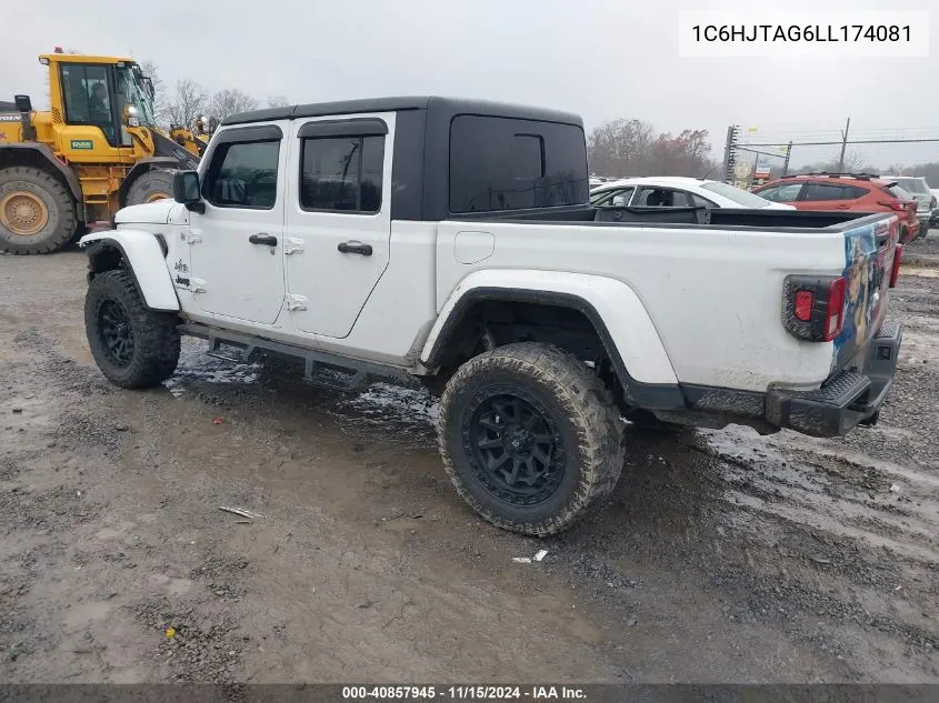 2020 Jeep Gladiator Sport S 4X4 VIN: 1C6HJTAG6LL174081 Lot: 40857945