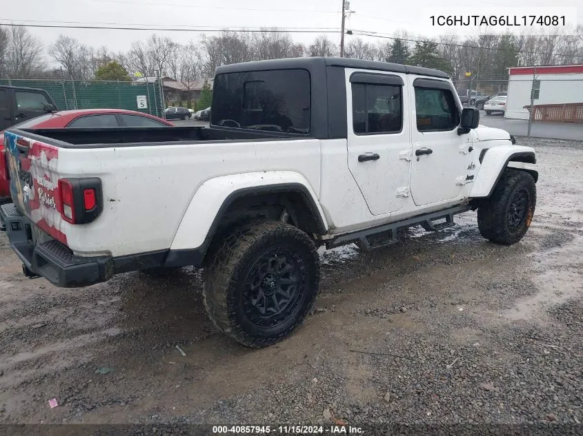 2020 Jeep Gladiator Sport S 4X4 VIN: 1C6HJTAG6LL174081 Lot: 40857945