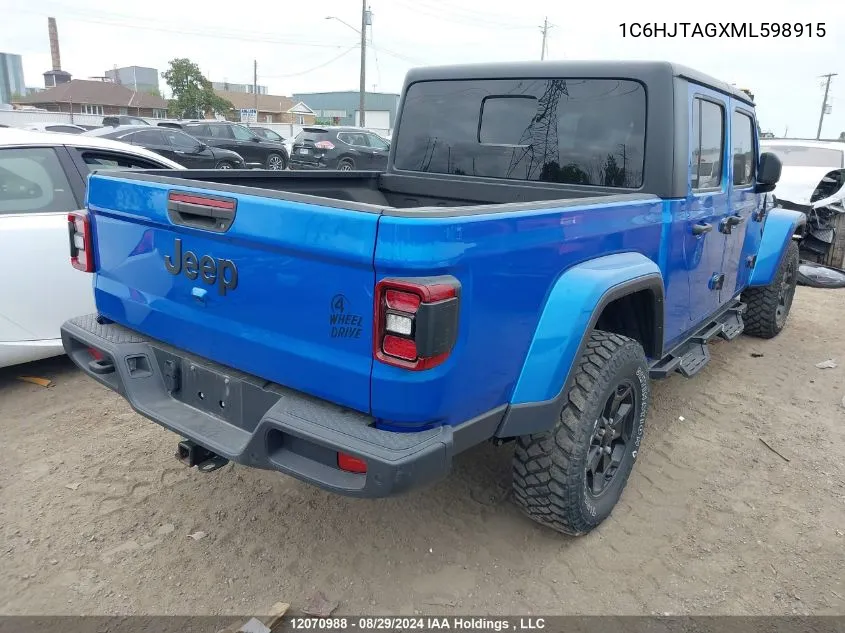 1C6HJTAGXML598915 2021 Jeep Gladiator Willys