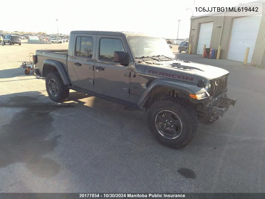 2021 Jeep Gladiator Rubicon VIN: 1C6JJTBG1ML619442 Lot: 20177854