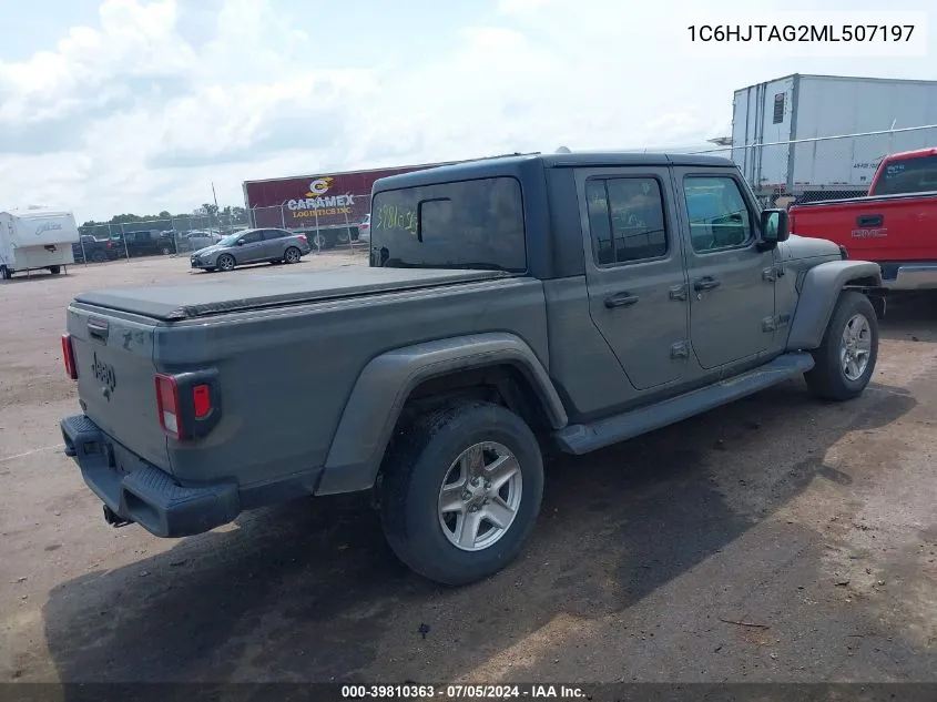 2021 Jeep Gladiator Sport S 4X4 VIN: 1C6HJTAG2ML507197 Lot: 39810363