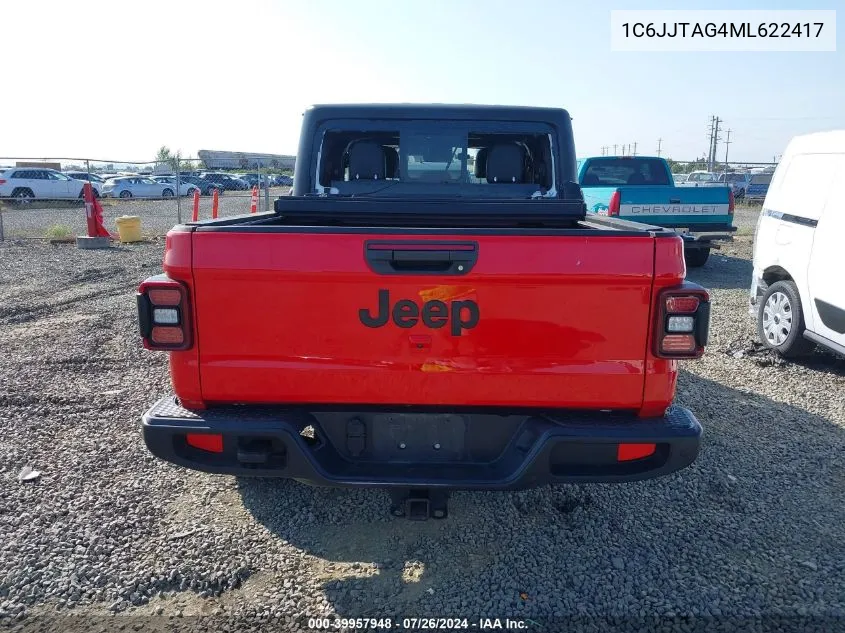 2021 Jeep Gladiator Sport S 4X4 VIN: 1C6JJTAG4ML622417 Lot: 39957948