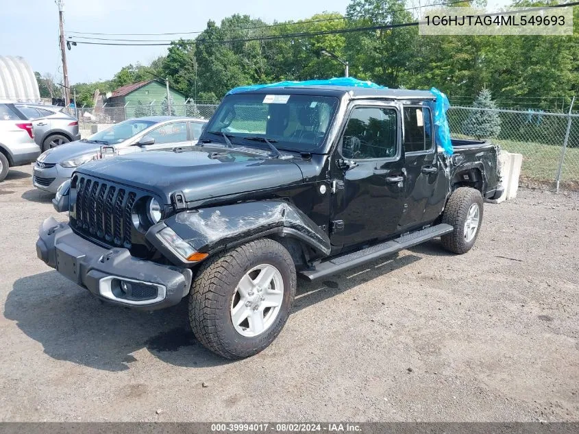 2021 Jeep Gladiator Sport S 4X4 VIN: 1C6HJTAG4ML549693 Lot: 39994017