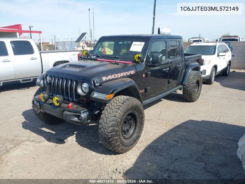 2021 Jeep Gladiator Mojave 4X4 VIN: 1C6JJTEG3ML572149 Lot: 40011410