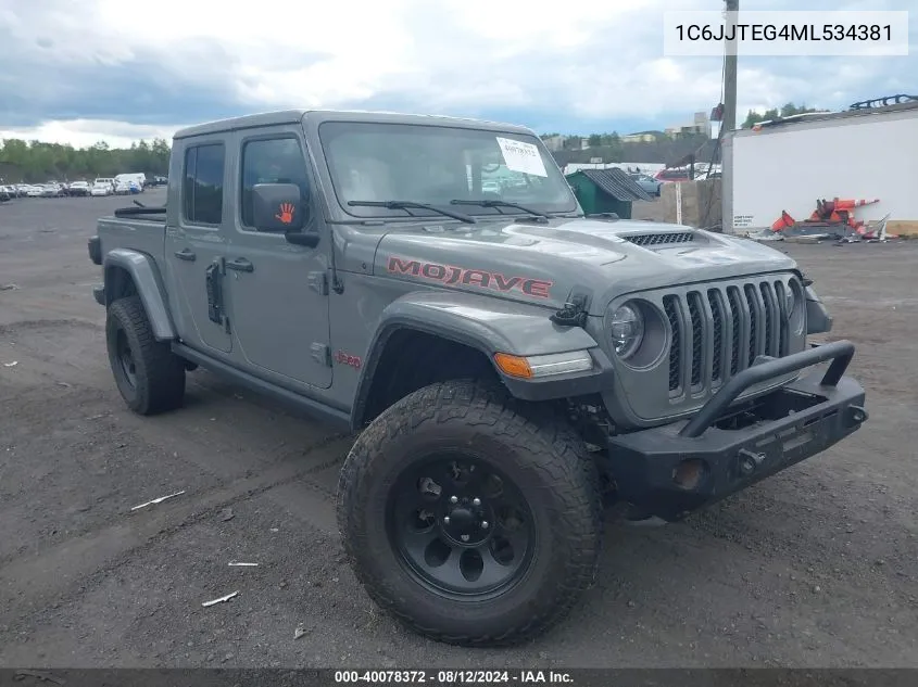 2021 Jeep Gladiator Mojave 4X4 VIN: 1C6JJTEG4ML534381 Lot: 40078372