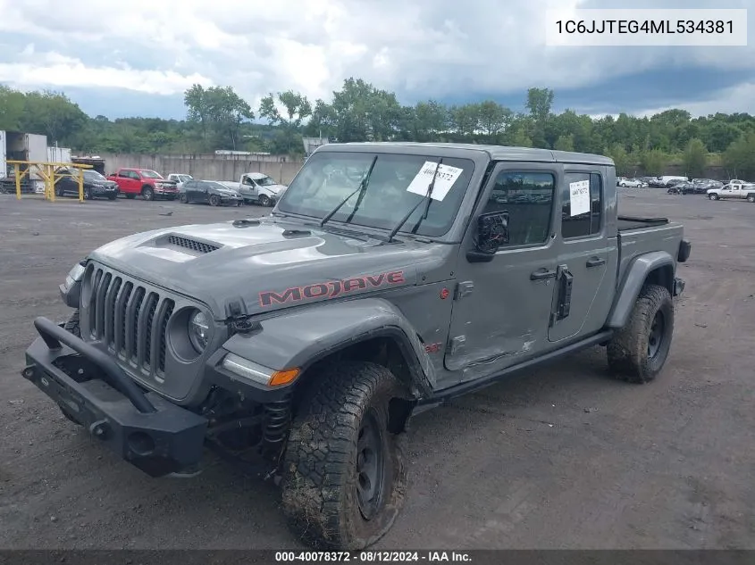 2021 Jeep Gladiator Mojave 4X4 VIN: 1C6JJTEG4ML534381 Lot: 40078372