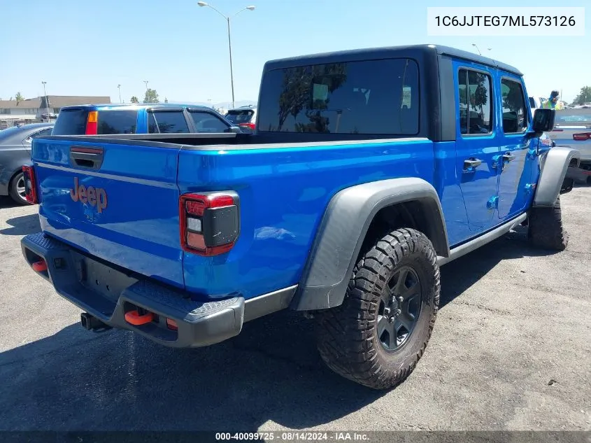 2021 Jeep Gladiator Mojave 4X4 VIN: 1C6JJTEG7ML573126 Lot: 40099725