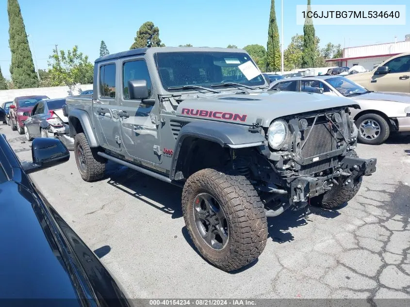 2021 Jeep Gladiator Rubicon 4X4 VIN: 1C6JJTBG7ML534640 Lot: 40154234