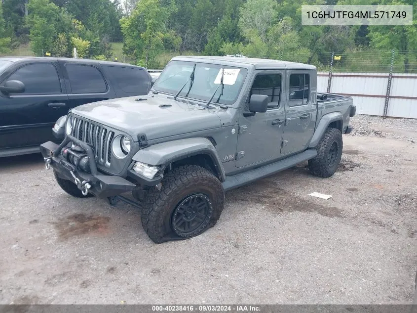 1C6HJTFG4ML571749 2021 Jeep Gladiator Overland 4X4