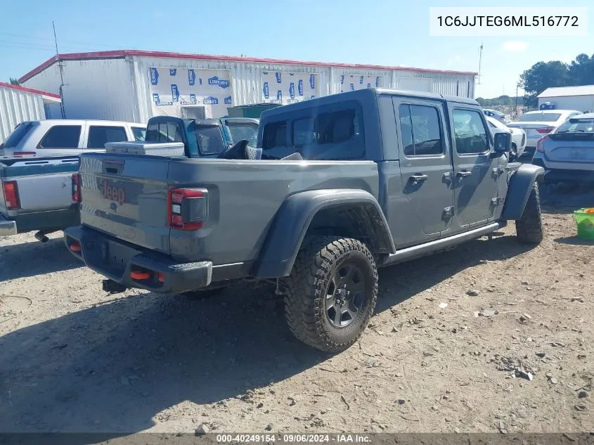 2021 Jeep Gladiator Mojave 4X4 VIN: 1C6JJTEG6ML516772 Lot: 40249154